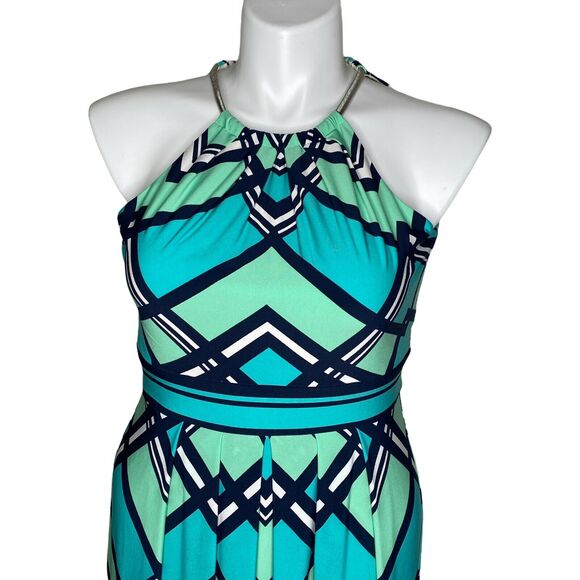 Eliza J geometric print maxi dress size 8 - Picture 1 of 6